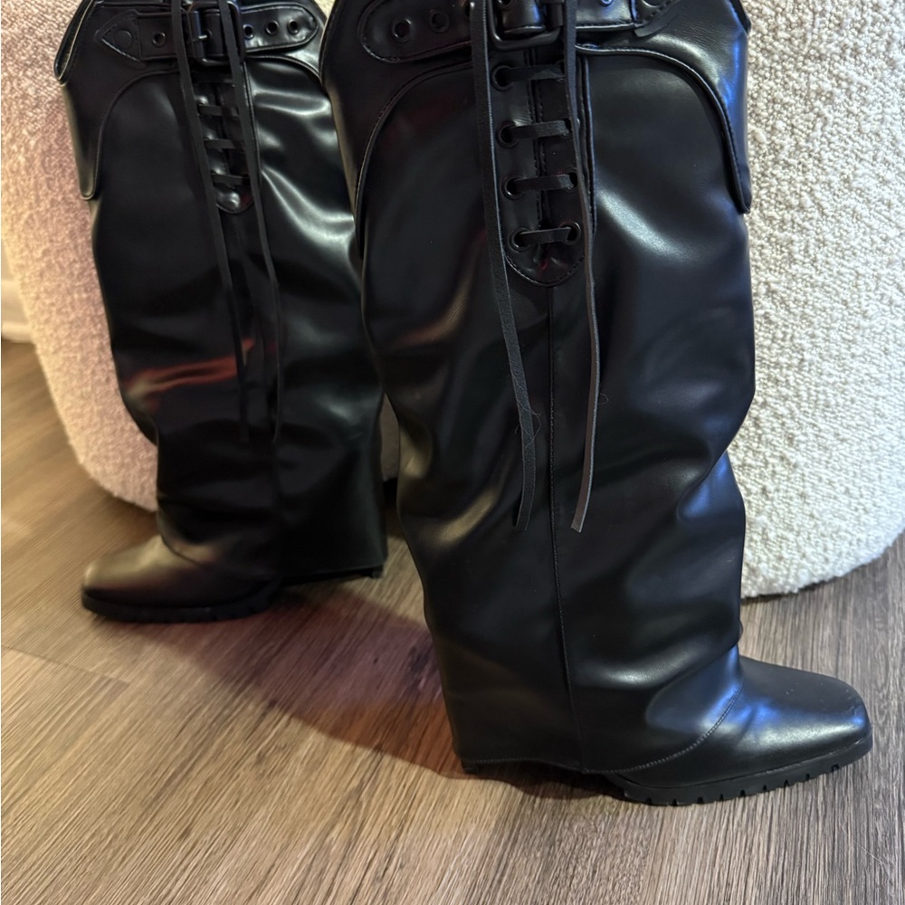 Dolls Kill Black Over the Knee Boots